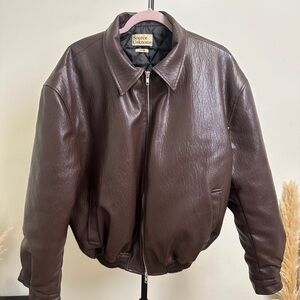 Source Unknown Dark Brown Bomber Jacket